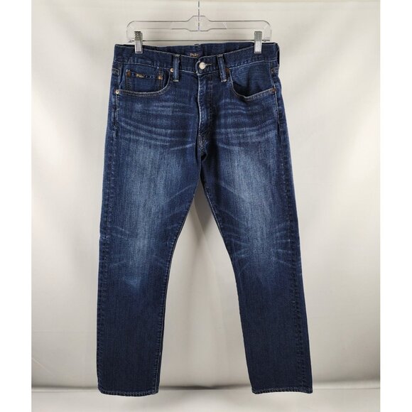 Polo Ralph Lauren Jeans Mens 32x29 Blue Varick Slim Straight Denim - Picture 1 of 11
